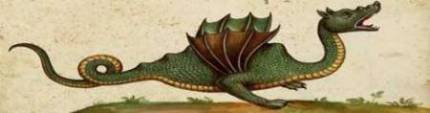 Il drago Tarantasio disegnato da Ulisse Aldrovandi